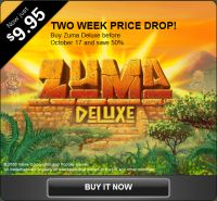 A recent advert for Zuma Deluxe.